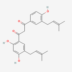 molecular formula C25H28O5 B12783902 Glycyrdione A CAS No. 142542-83-4