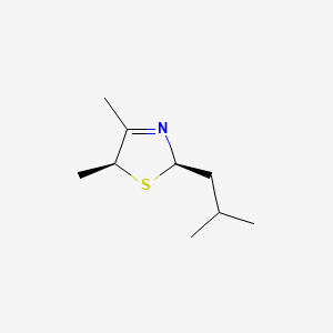 molecular formula C9H17NS B12783934 Thiazole, 2,5-dihydro-4,5-dimethyl-2-(2-methylpropyl)-, (Z)- CAS No. 64383-84-2