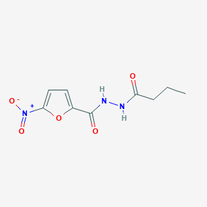 molecular formula C9H11N3O5 B12783963 N'-Butyroyl-5-nitro-2-furohydrazide CAS No. 92662-80-1