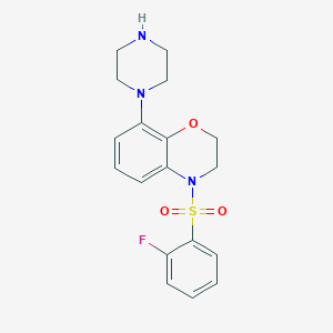 molecular formula C18H20FN3O3S B12784028 B254UB9Zba CAS No. 788155-53-3