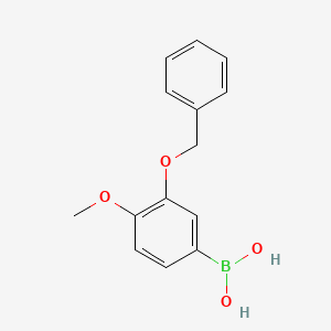 molecular formula C14H15BO4 B1278411 3-(Benzyloxy)-4-methoxyphenylboronic acid CAS No. 243990-54-7