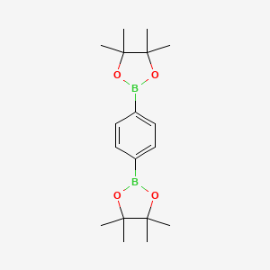 molecular formula C18H28B2O4 B1278415 1,4-Bis(4,4,5,5-Tetramethyl-1,3,2-dioxaborolan-2-yl)benzene CAS No. 99770-93-1