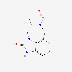 molecular formula C13H15N3O2 B12784153 6-Acetyl-4,5,6,7-tetrahydro-5-methylimidazo(4,5,1-jk)(1,4)benzodiazepin-2(1H)-one CAS No. 126234-03-5