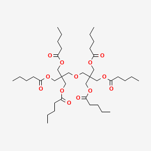 molecular formula C40H70O13 B12784159 Dipentaerythrityl hexapentanoate CAS No. 76185-96-1