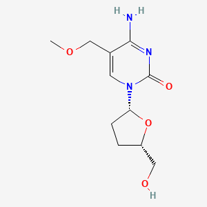 molecular formula C11H17N3O4 B12784211 Cytidine, 2',3'-dideoxy-5-(methoxymethyl)- CAS No. 133697-51-5