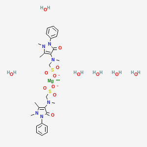 molecular formula C26H44MgN6O14S2 B12784235 Metamizole magnesium hexahydrate CAS No. 667459-72-5