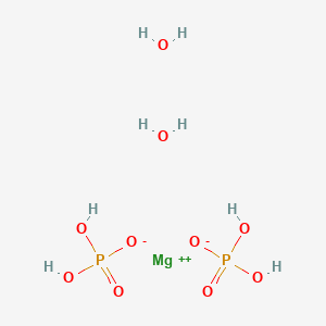 molecular formula H8MgO10P2 B12784334 Magnesium phosphate, monobasic, dihydrate CAS No. 15609-80-0