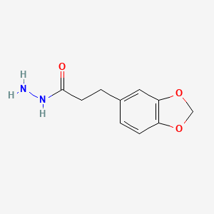 molecular formula C10H12N2O3 B1278434 3-(1,3-Benzodioxol-5-yl)propanohydrazide CAS No. 88368-72-3