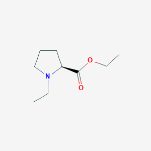 molecular formula C9H17NO2 B1278441 乙基 (S)-(-)-1-乙基-2-吡咯烷羧酸酯 CAS No. 938-54-5
