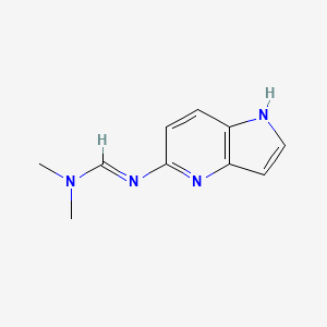 molecular formula C10H12N4 B1278445 Methanimidamide, N,N-dimethyl-N'-1H-pyrrolo[3,2-b]pyridin-5-yl- 