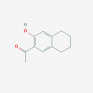 molecular formula C12H14O2 B1278446 1-(3-Hydroxy-5,6,7,8-tetrahydronaphthalen-2-yl)ethanone CAS No. 40420-05-1