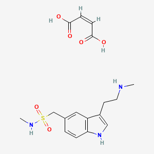molecular formula C17H23N3O6S B12784503 Monodesmethyl sumatriptan maleate CAS No. 88919-52-2