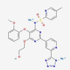 molecular formula C25H21N9Na2O6S B12784675 Clazosentan Sodium CAS No. 503271-02-1