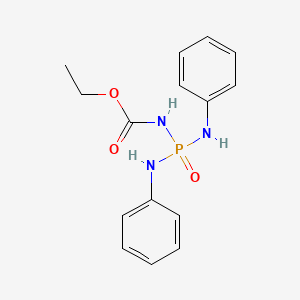 molecular formula C15H18N3O3P B12784678 ethyl N-dianilinophosphorylcarbamate CAS No. 18743-39-0