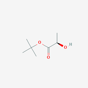 molecular formula C7H14O3 B1278469 (+)-叔丁基 D-乳酸酯 CAS No. 68166-83-6