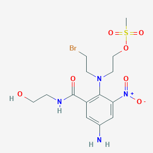 molecular formula C14H21BrN4O7S B12784738 PR-104 metabolite M23 CAS No. 952144-70-6