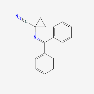 molecular formula C17H14N2 B1278478 1-[(Diphenylmethylidene)amino]cyclopropane-1-carbonitrile CAS No. 89985-88-6
