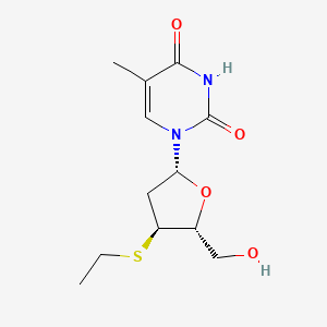 molecular formula C12H18N2O4S B12784885 Thymidine, 3'-S-ethyl-3'-thio- CAS No. 70465-86-0