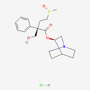 molecular formula C19H28ClNO4S B12784943 Revatropate hydrochloride CAS No. 586346-96-5