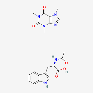 molecular formula C21H24N6O5 B12784955 Caffeine N-acetyl-L-tryptophan CAS No. 60364-24-1