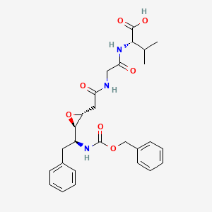 molecular formula C27H33N3O7 B12784966 Cbz-Phe-psi((R,R)-trans-epoxide)Gly-Val CAS No. 176589-08-5