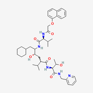 molecular formula C42H59N5O7 B12784980 Noa-Val-CVA-Thr-Amp CAS No. 146363-74-8