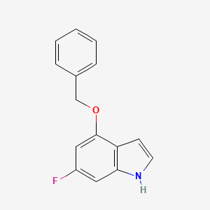 molecular formula C15H12FNO B1278512 4-(Benzyloxy)-6-fluoro-1H-indole CAS No. 312314-26-4