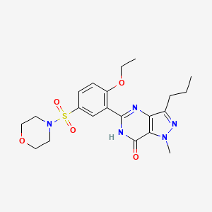 molecular formula C21H27N5O5S B12785213 Morpholinosildenafil CAS No. 372179-49-2