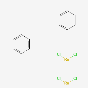 molecular formula C12H12Cl4Ru2 B1278522 Benzeneruthenium(II) chloride dimer CAS No. 37366-09-9