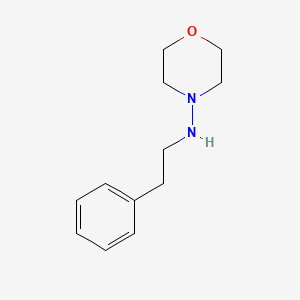 molecular formula C12H18N2O B12785239 4-Morpholinamine, N-(2-phenylethyl)- CAS No. 87498-64-4