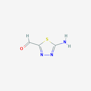molecular formula C3H3N3OS B1278524 5-氨基-1,3,4-噻二唑-2-甲醛 CAS No. 29422-54-6