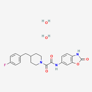 molecular formula C21H24FN3O6 B12785250 Radiprodil dihydrate CAS No. 1204354-40-4