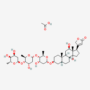 molecular formula C43H68O16 B12785369 Digoxin monoacetate CAS No. 11003-65-9