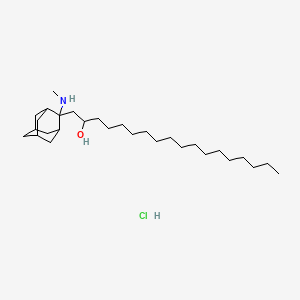 molecular formula C29H56ClNO B12785373 alpha-Hexadecyl-2-(methylamino)tricyclo(3.3.1.1(sup 3,7))decane-2-ethanol hydrochloride CAS No. 108736-86-3