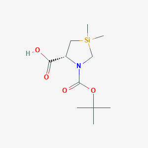 (R)-1-(tert-butoxycarbonyl)-3,3-dimethyl-1,3-azasilolidine-5-carboxylic acid