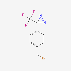 molecular formula C9H6BrF3N2 B1278543 4-[3-(Trifluoromethyl)-3H-diazirin-3-yl]benzyl Bromide CAS No. 92367-11-8