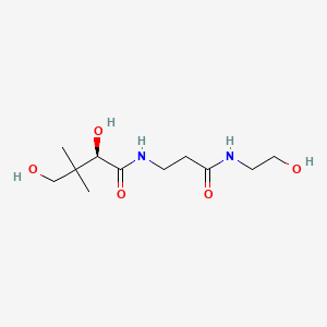 molecular formula C11H22N2O5 B12785548 Pantothenamide monoethanolamide CAS No. 17968-81-9