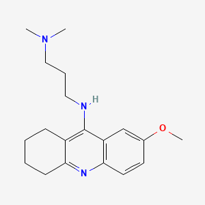 molecular formula C19H27N3O B12785590 N(1)-(7-Methoxy-1,2,3,4-tetrahydro-9-acridinyl)-N(3),N(3)-dimethyl-1,3-propanediamine CAS No. 5431-59-4