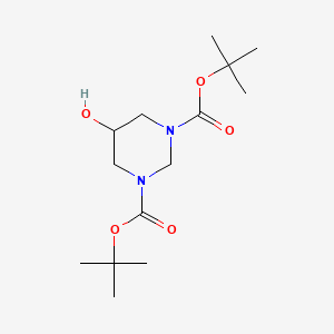 molecular formula C14H26N2O5 B1278573 5-羟基二氢嘧啶-1,3(2H,4H)-二甲酸二叔丁酯 CAS No. 261507-84-0