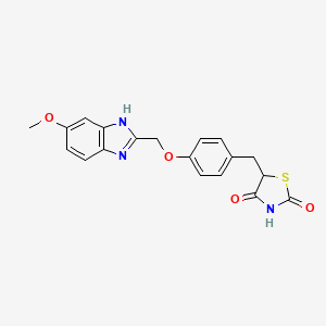 molecular formula C19H17N3O4S B12785770 N-Demethyl rivoglitazone CAS No. 560131-16-0