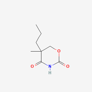 molecular formula C8H13NO3 B12785782 Dihydro-5-methyl-5-propyl-2H-1,3-oxazine-2,4(3H)-dione CAS No. 90555-98-9
