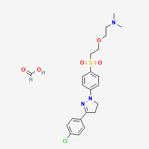 molecular formula C21H26ClN3O3S.CH2O2<br>C22H28ClN3O5S B12785834 Einecs 301-004-8 CAS No. 93966-52-0