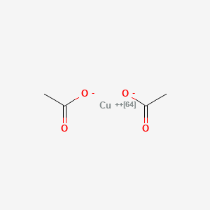 molecular formula C4H6CuO4 B12785864 Cupric acetate Cu-64 CAS No. 24381-58-6