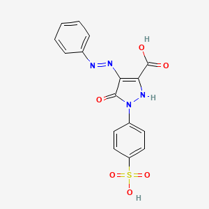 molecular formula C16H12N4O6S B12785976 Acid leather Yellow S free acid CAS No. 25739-68-8