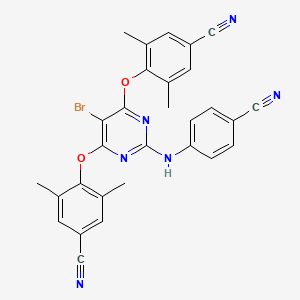 molecular formula C29H21BrN6O2 B12786014 Etravirine impurity 6 CAS No. 1704730-70-0