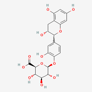 molecular formula C21H22O12 B12786129 Epicatechin-4'-glucuronide CAS No. 1146696-35-6