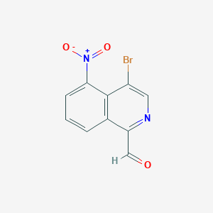 molecular formula C10H5BrN2O3 B1278614 4-Bromo-5-nitro-isoquinoline-1-carbaldehyde CAS No. 171880-56-1