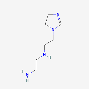 molecular formula C7H16N4 B12786141 N'-[2-(4,5-dihydroimidazol-1-yl)ethyl]ethane-1,2-diamine CAS No. 13384-18-4