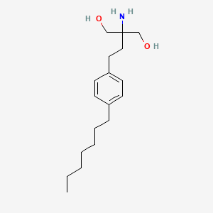 molecular formula C18H31NO2 B1278616 1,3-Propanediol, 2-amino-2-[2-(4-heptylphenyl)ethyl]- CAS No. 745767-97-9