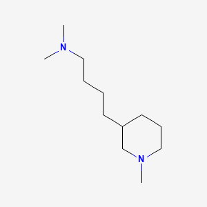 molecular formula C12H26N2 B12786202 3-(4-(Dimethylamino)butyl)-1-methylpiperidine CAS No. 92036-80-1